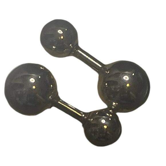 Harvey Avedon Rare Sterling Silver Barbell Cufflinks 6 grams - Picture 2 of 7